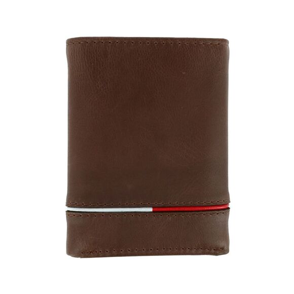 Tommy Hilfiger Men's Leather Leif RFID Trifold Wallet with Double ID - Picture 2 of 4